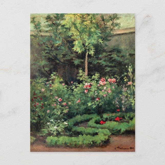 A Rose Garden, fine art by Camille Pissarro, Postcard (Front)