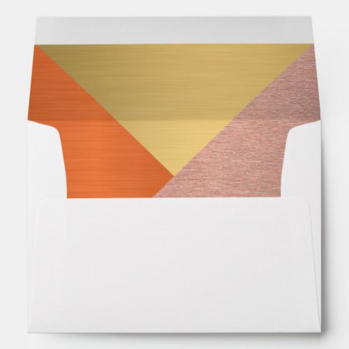 A Rose Gold And Copper Modern Wedding 5 x 7 Envelope