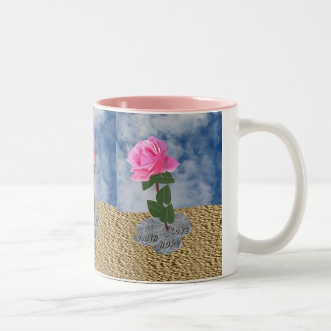 A Rose in The Desert Two-Tone Coffee Mug (Right)