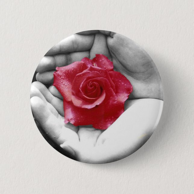 A Rose in the Hand 2 Pinback Button (Front)