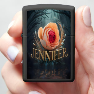 A Rose In The Mist Zippo Lighter
