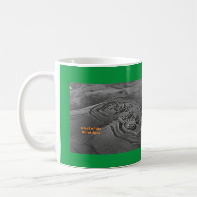 A rough depiction of Iron Age Maiden Castle Coffee Mug (Left)
