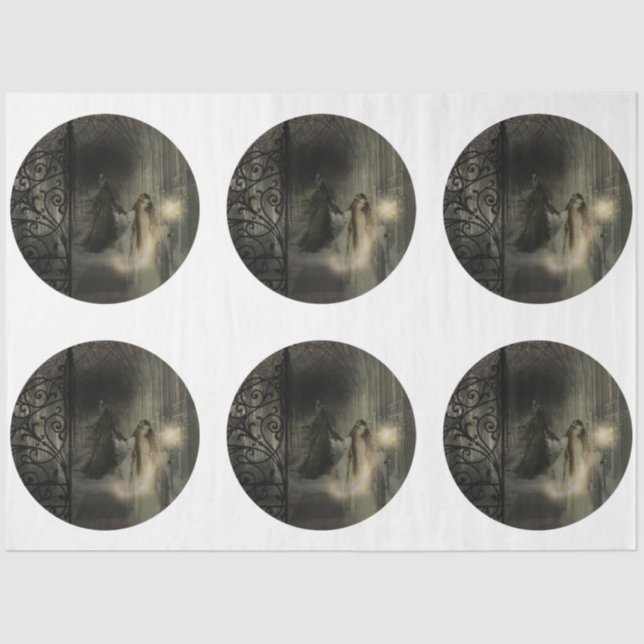 A Round Gothic Halloween Series Design 10 Tissue Paper (Front)