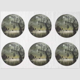 A Round Gothic Halloween Series Design 5 Tissue Paper