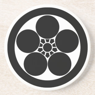a round plum-pot drink coaster