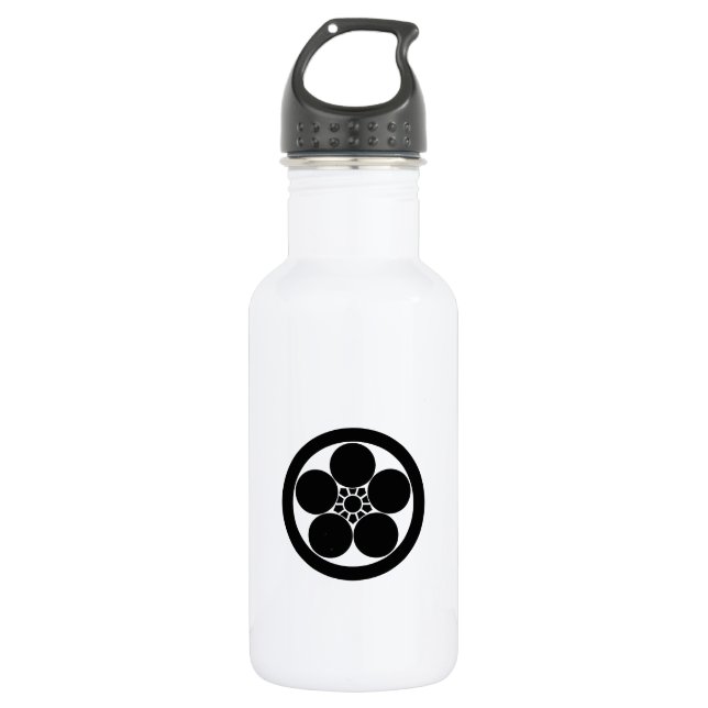 a round plum-pot stainless steel water bottle (Front)