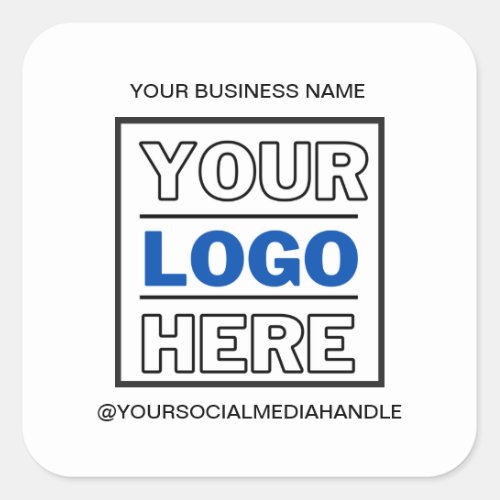 A round professional custom branded Classic Round Square Sticker