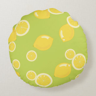 a round slice of lemon pillow