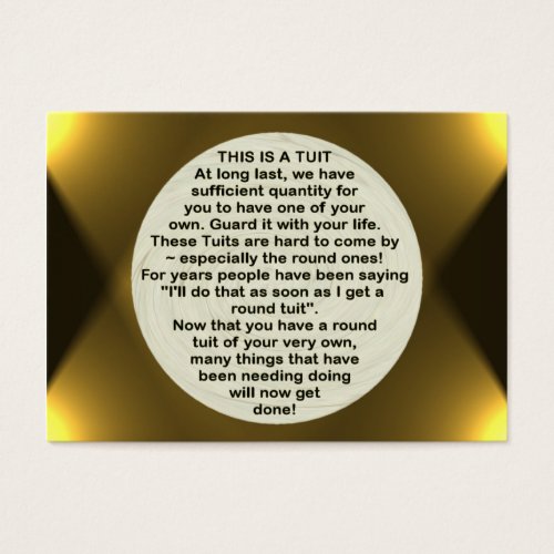 A Round Tuit ~ ATC Business Card Template