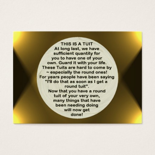 Customizable A Round Tuit ~ ATC Business Card Template