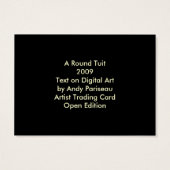 A Round Tuit ~ ATC (Back)