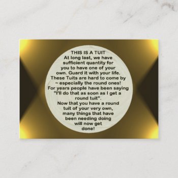 A Round Tuit Calendar ~ Chubby Biz Card by Andy2302 at Zazzle