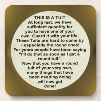 A Round Tuit ~ Cork Coaster