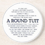 A Round Tuit! Drink Coaster<br><div class="desc">Fun saying seen on a plate in village Great Britain</div>