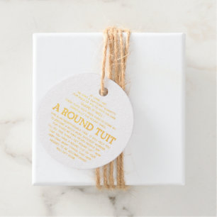 A round Tuit Foil Favor Tags