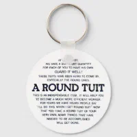 Round TUIT in an Acrylic Keychain holder When you get a Round TUIT KEY  CHAIN