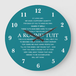 A Round Tuit Large Clock
