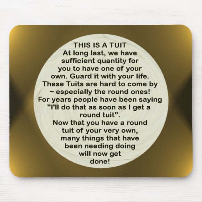 A Round Tuit ~ mousepad (Front)
