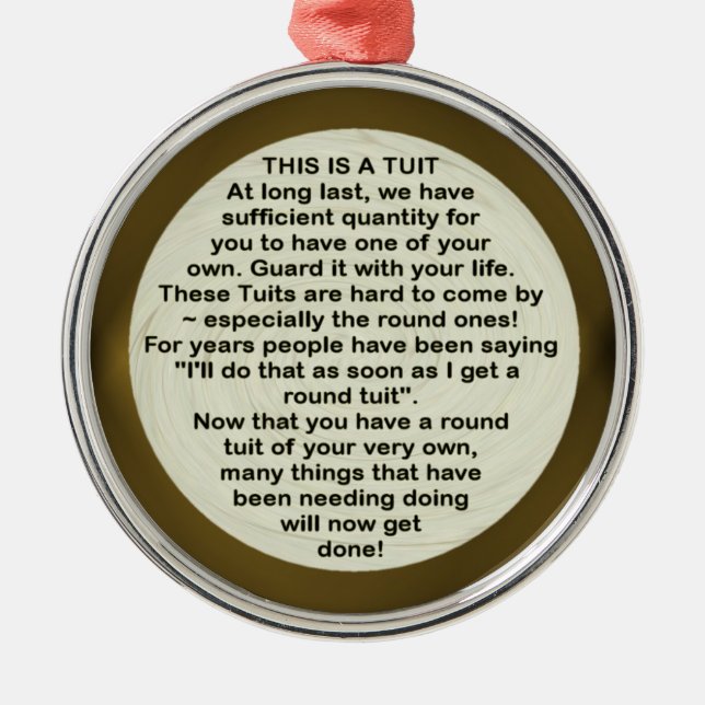 A Round Tuit ~ ornament (Front)