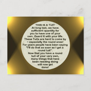 A Round Tuit ~ postcard