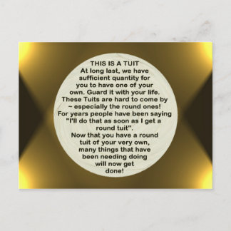 A Round Tuit ~ postcard