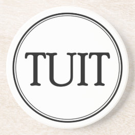 A Round Tuit Sandstone Coaster