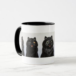 A Row of Black Cats by Louis Wain Mug