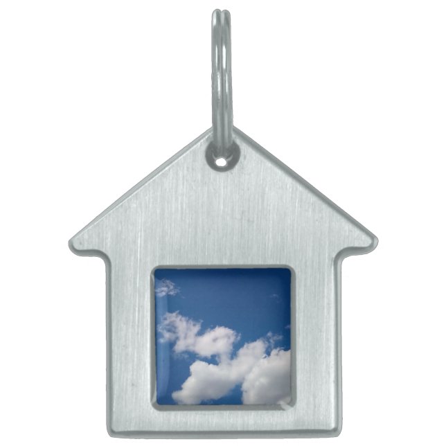 A row of clouds pet ID tag (Front)