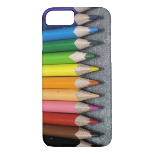 A Row of Colored Pencils iPhone 87 Case