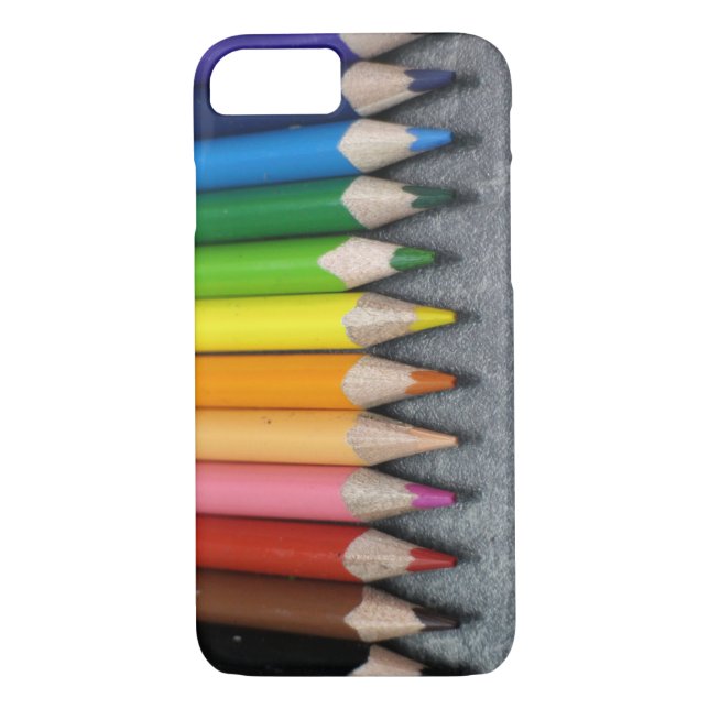 A Row of Colored Pencils. Case-Mate iPhone Case (Back)