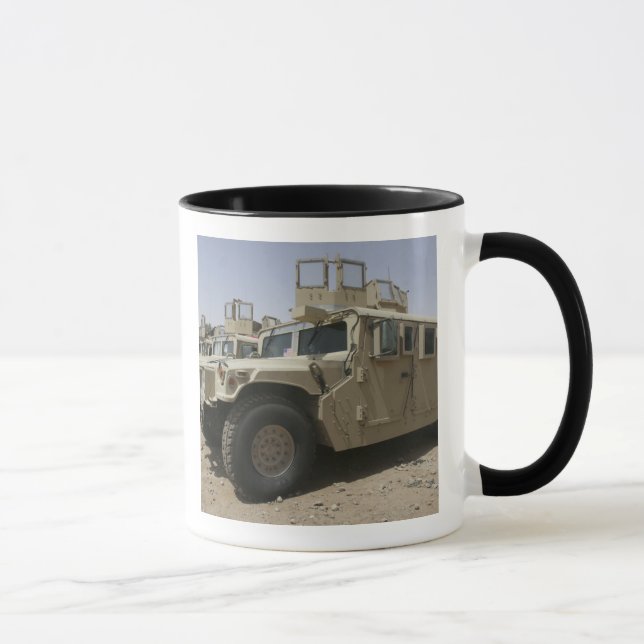 A row of humvees from Task Force Military Polic Mug (Right)