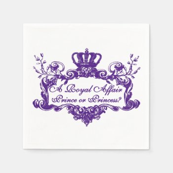 A Royal Affair Gender Reveal Napkins by new_baby at Zazzle