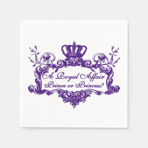 A Royal Affair Gender Reveal Napkins