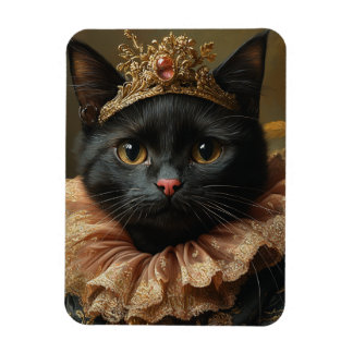 A Royal Black Cat Magnet