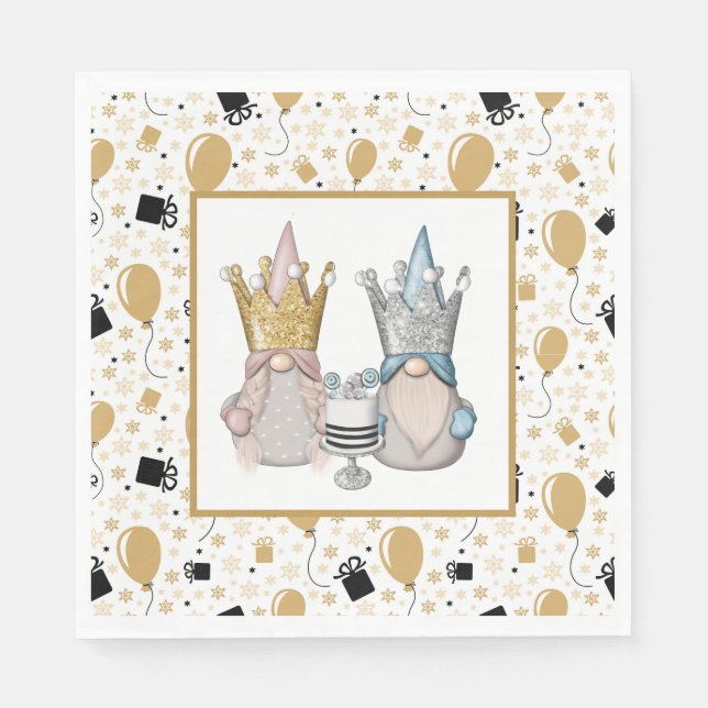 A Royal Gnome Celebration  Napkins (Front)