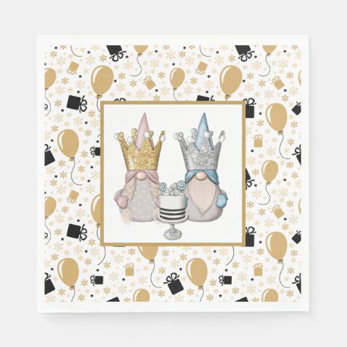 A Royal Gnome Celebration  Napkins