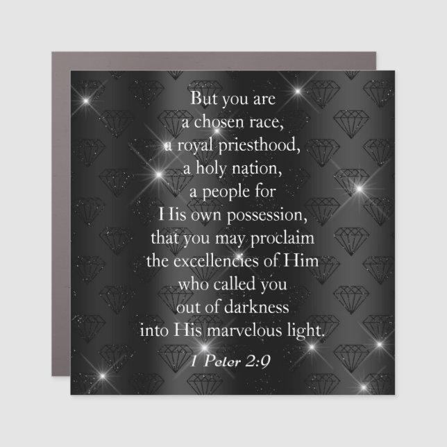 A Royal Priesthood Bible Verse Poster Car Magnet (Front)