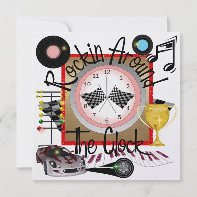 A Royally Rockin' Racing Party - SRF Invitation (Front)