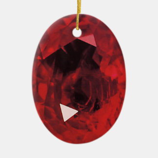 A RUBY JEWEL for your LOVE Ceramic Ornament