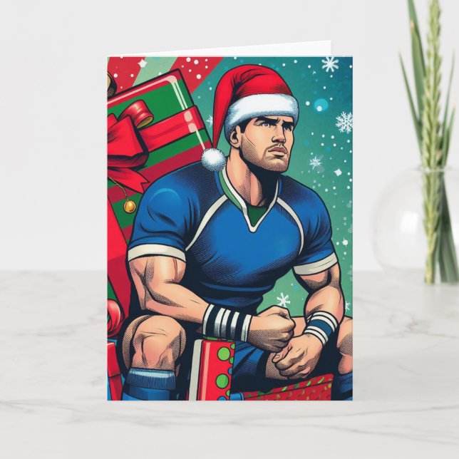 A Rugby Christmas - Rugby Greeting Card (Front)