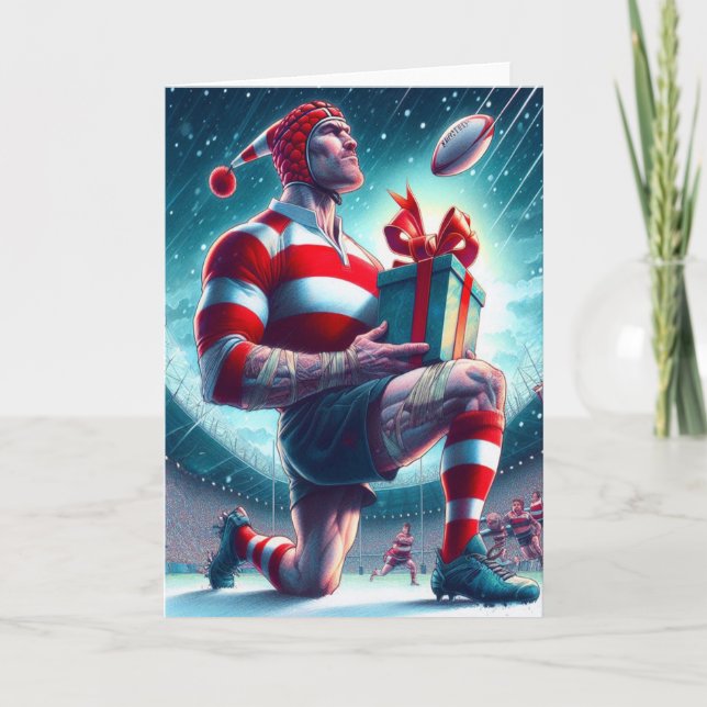 A Rugby Christmas - Rugby Greeting Card (Front)