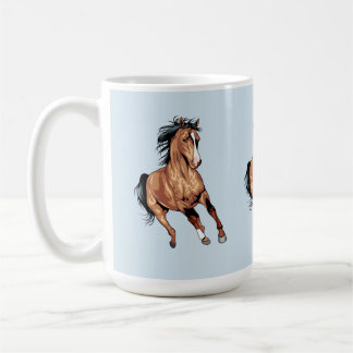 a running forest horse coffee mug