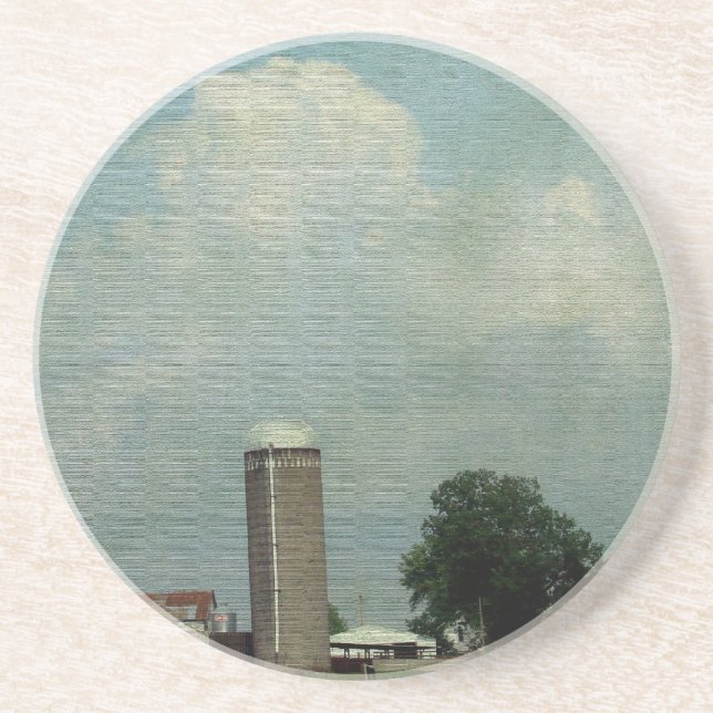 A Rural Farm Scene Coaster (Front)