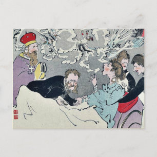 A Russian woman having a nightmare by Kobayashi,Ki Postcard