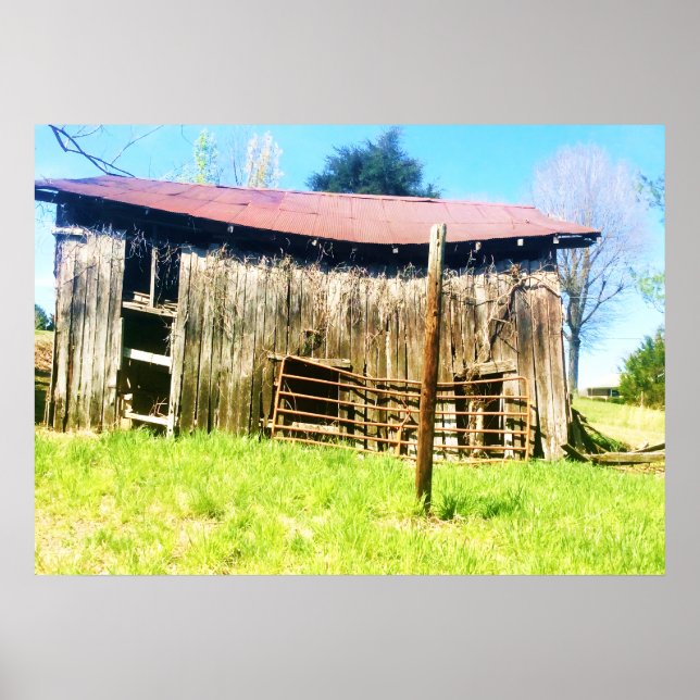 A rustic 100 year old barn Poster (Front)