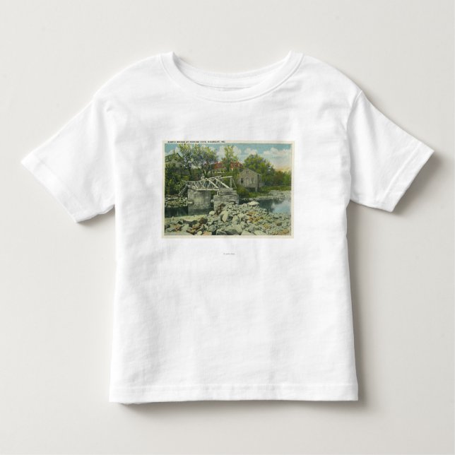 A Rustic Bridge at Perkins Cove Scene Toddler T-shirt (Front)