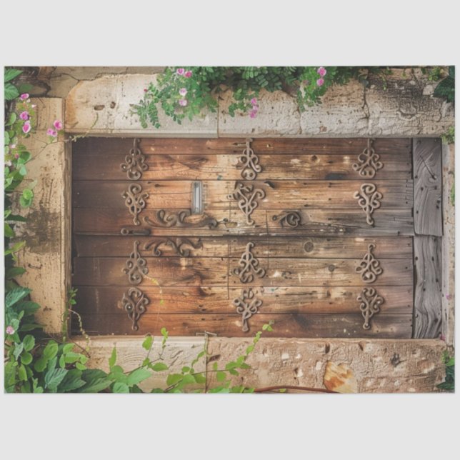 A Rustic Italian Door Series Design #1 Tissue Paper (Front)