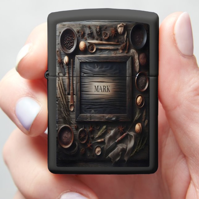 A Rustic Mark Zippo Lighter (In Hand)
