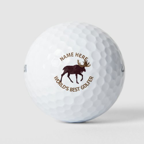 A Rustic Moose Leather_Look Worlds Best Golfer Golf Balls