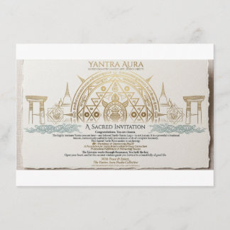 A Sacred Invitation - Turtle Yantra Blessing Postc